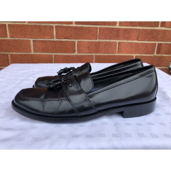 BOSTONIAN Men Leather Slip-On moccasins Tassle Black shoes size US 10 D main image 11